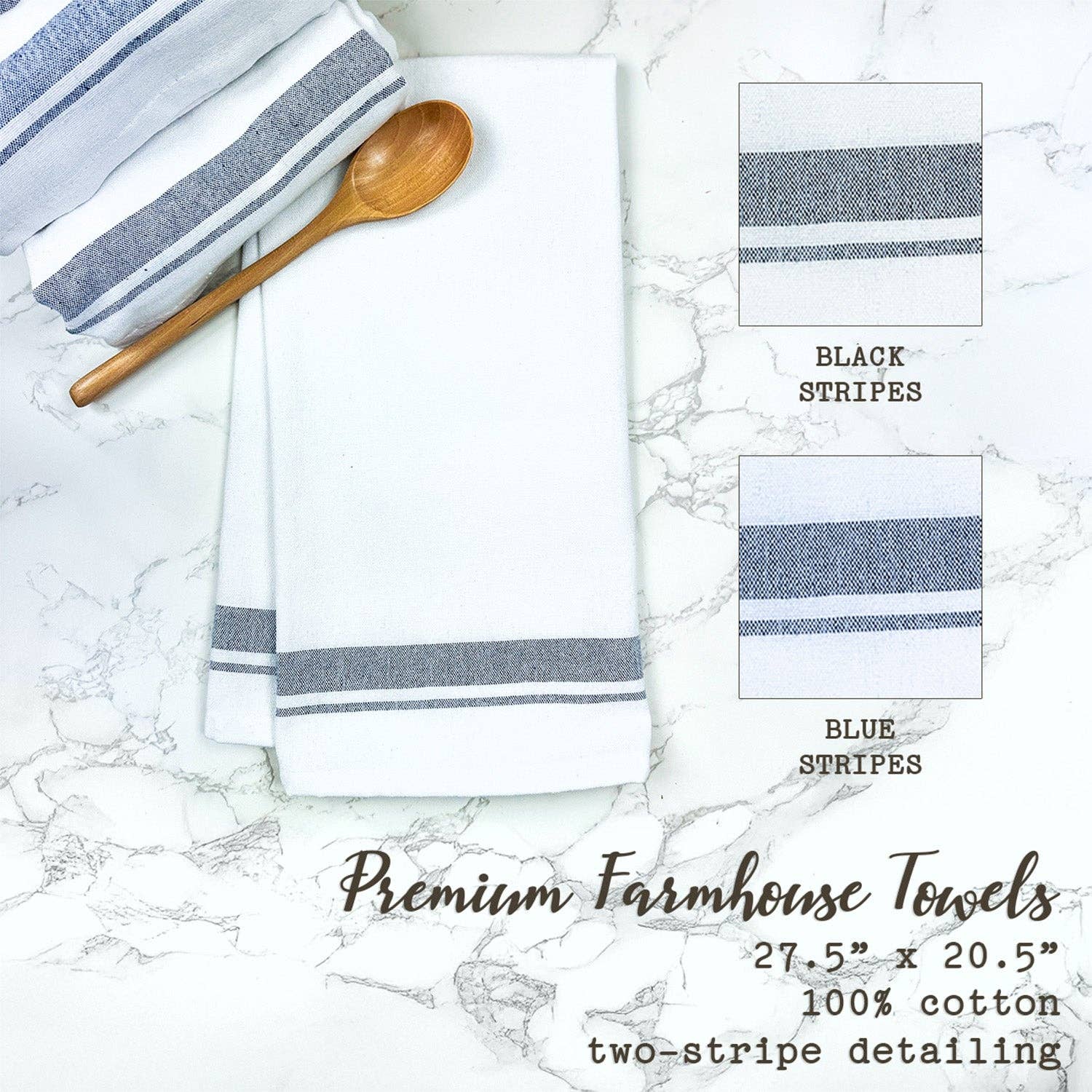 Indigo Tangerine - Wholesale Tea Towel - Postmark Stamp - Custom Premium Farmhouse Towel2