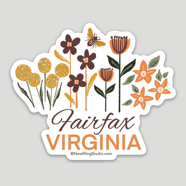 Pegatinas Florales de Fairfax Virginia para venta al por mayor de New Wing Studio