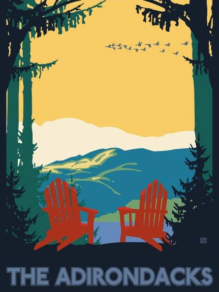 Adirondack Chairs Luggage Tag for wholesale by Linnea Design