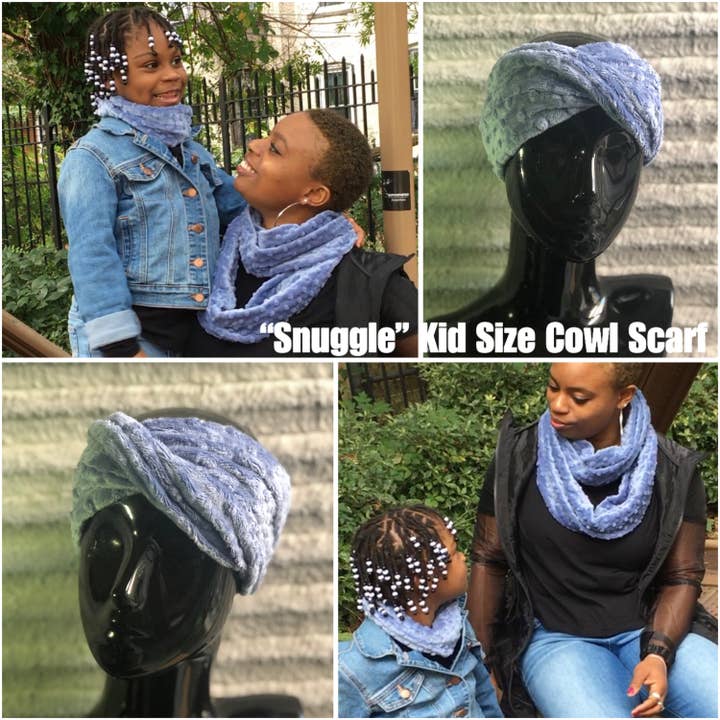 Bufanda con capucha | Bufanda Infinity Minky «Snuggle» con cuello vuelto PARA NIÑOS o para calentador de cabeza para venta al por mayor de Drew Sinclair