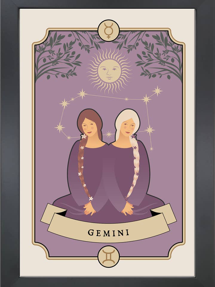 Gemini Zodiac Illustration for wholesale by The Brightener Group