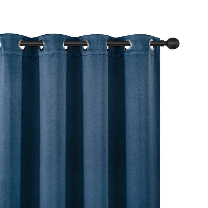 Eco Collection Pair of Window Panels, 100% Blackout Curtains Navy for wholesale by Luxe Weavers