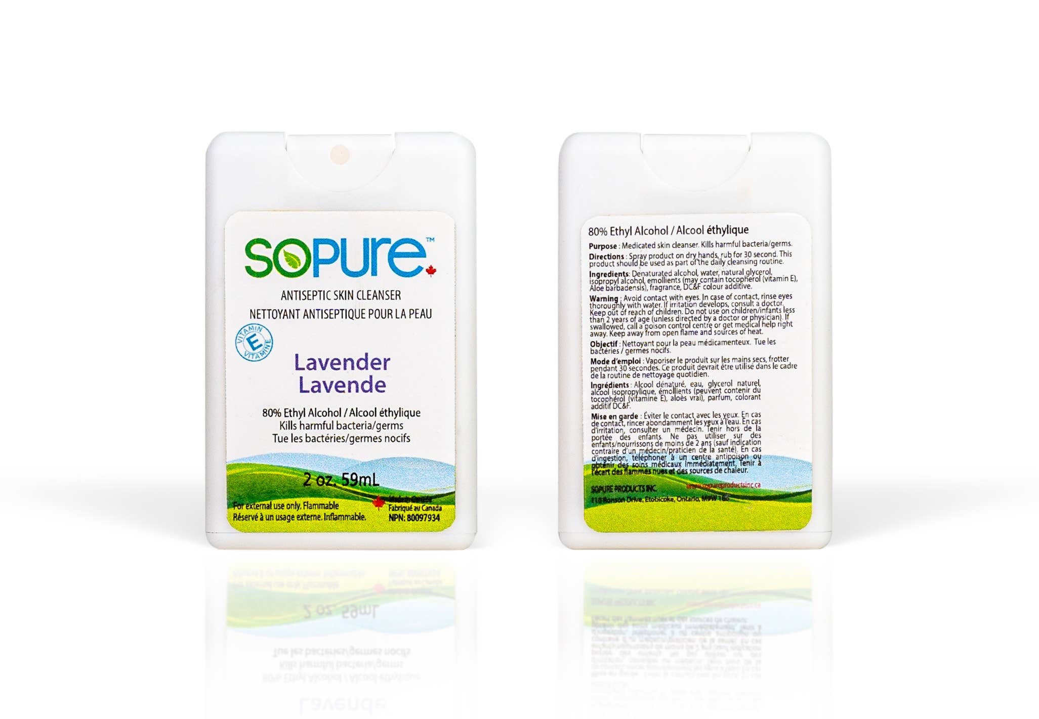 White Clear Pocket Size 20mL Spray Sanitizer for wholesale on Faire2