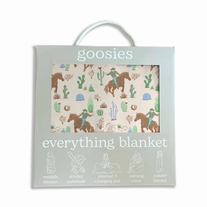Goosies - Wholesale Security/Cuddle Blanket - Baby - Saddle Up, Cowboy Toile - Everything Blanket0