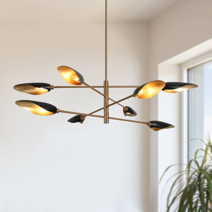Senvira 8-Light Sputnik Chandelier for wholesale by Belles Lighting