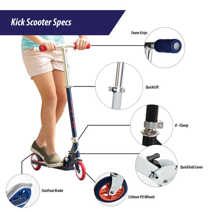 Walk-Onz Sports – wholesale Bike/scooter – Kids – Sport Runner Folding Scooter with LED Light-Up Wheels12