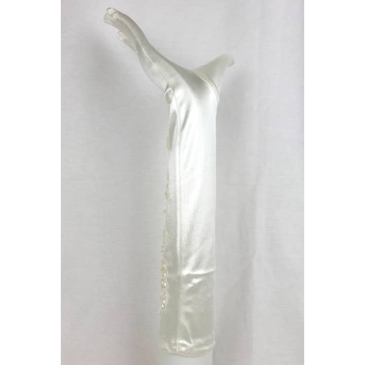 Chicas – Großhandel Handschuhe – Damen – Paar Spitzenhandschuhe aus Satin mit Perlen und Perlen G42910BL5