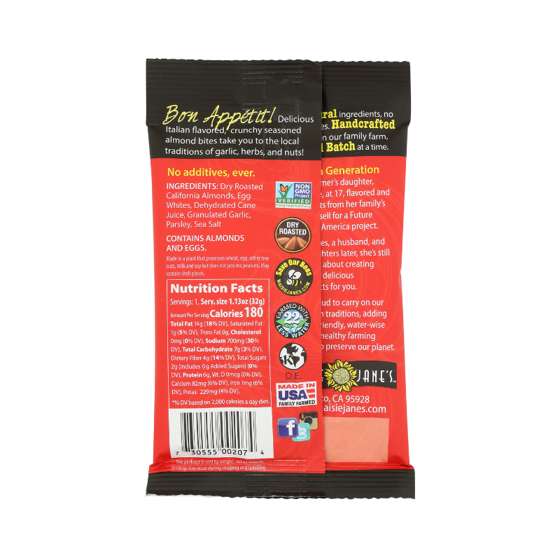 Maisie Jane’s - Wholesale Nuts - Herb & Garlic Almonds, Snack Pack (100 ct.) 1.13 oz. - BULK2