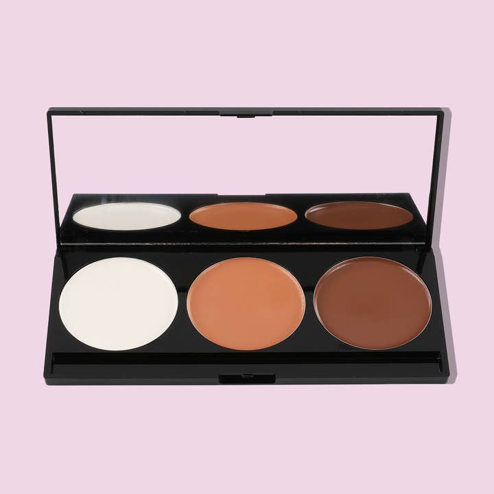 Cream Contour 3 Shade Highly Pigmented Face Makeup Palette for wholesale by Efon International Corp.