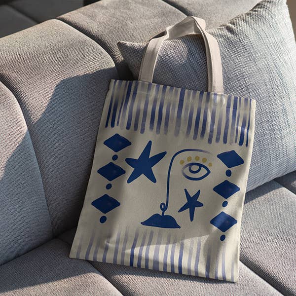 100% cotton tote bag with abstract pattern for wholesale by Coast and Valley