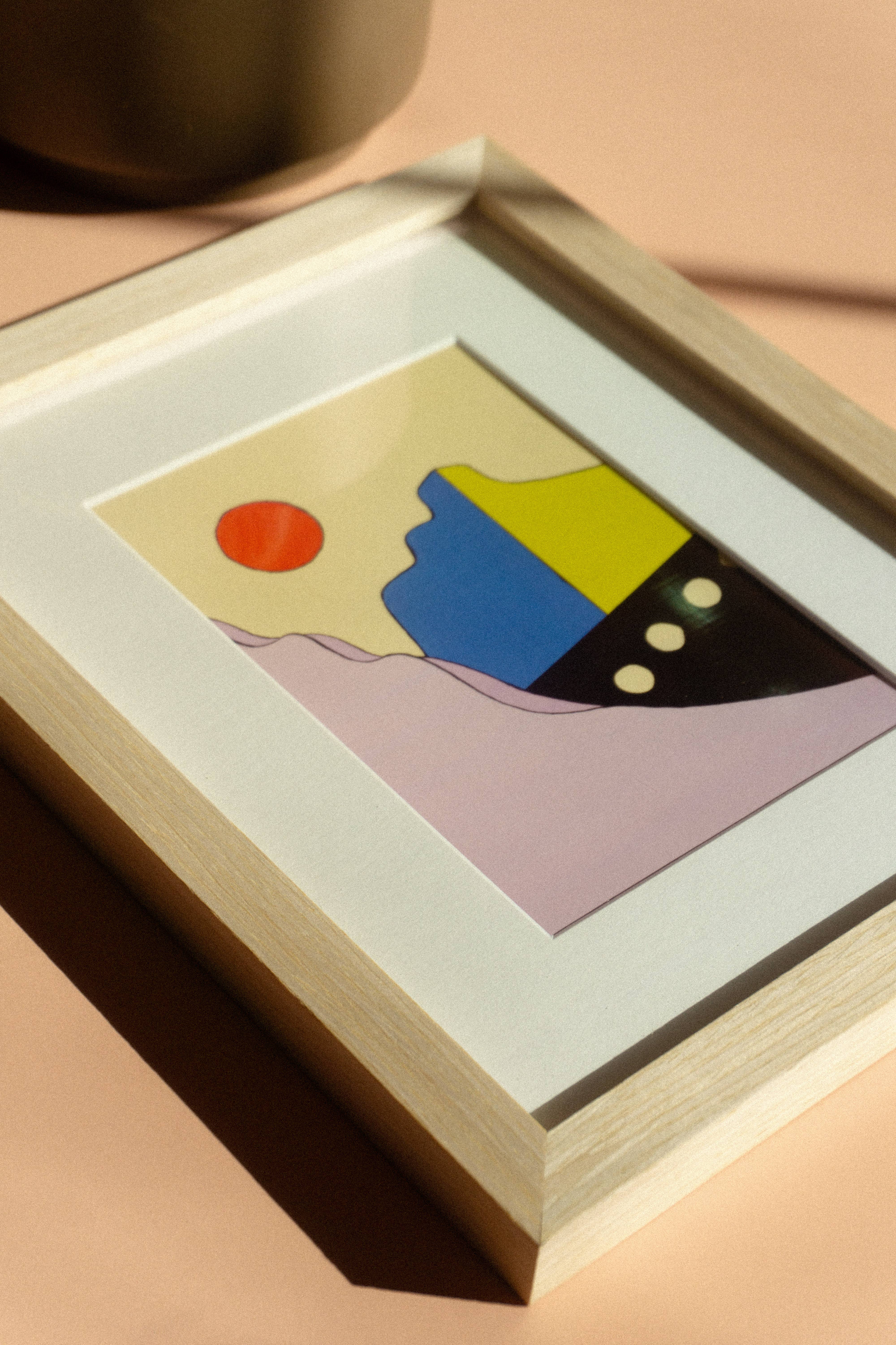 Mel K. Olrich Art - Wholesale Art Print - Abstract adobe building, colorblock, modern western wall art6