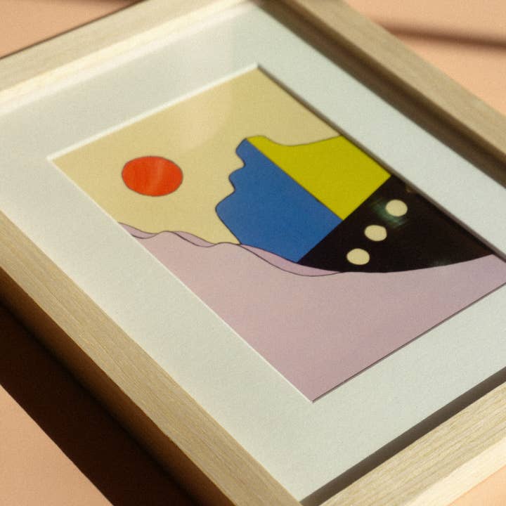 Mel K. Olrich Art - Wholesale Art Print - Abstract adobe building, colorblock, modern western wall art6