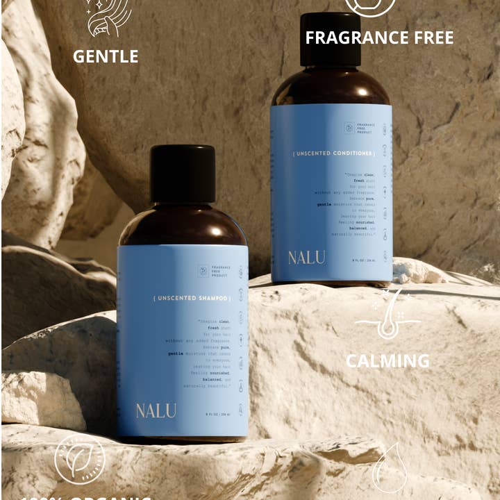 LARITELLE – wholesale Shampoo & conditioner set – NALU Organic Unscented Shampoo & Conditioner Set