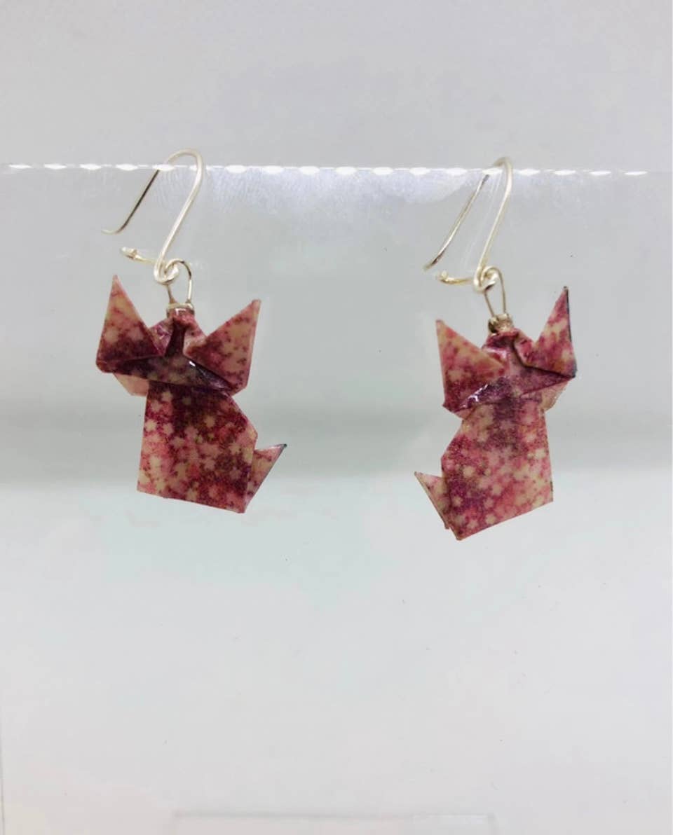 L'éco maison décoration - Wholesale Dangle Earrings - Origami cat earrings12