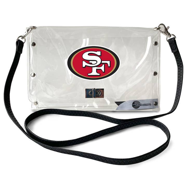 Little Earth Productions - Wholesale Crossbody Bag - Women's - NFL San Francisco 49ers Clear Envelope Purse