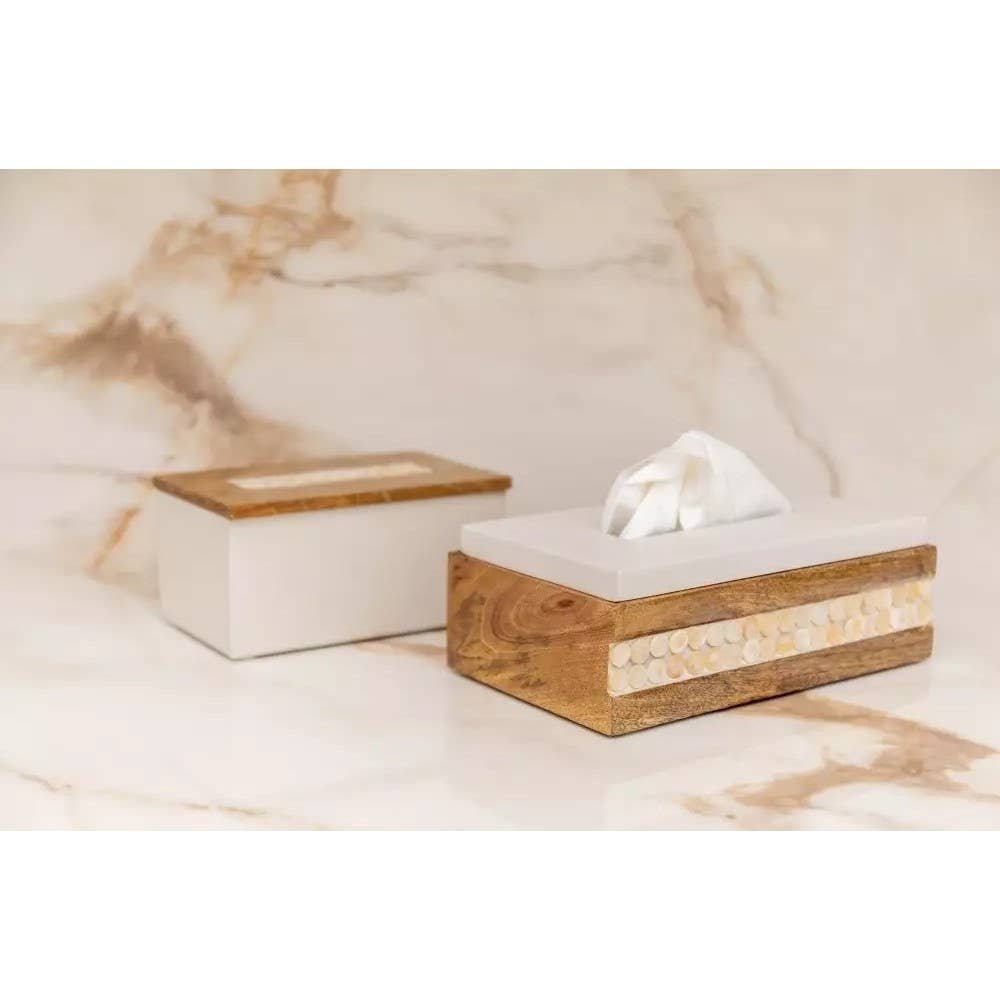 AULICA - Wholesale Tissue Box - Wooden tissue box with white lid 23x13.5x7.5cm1