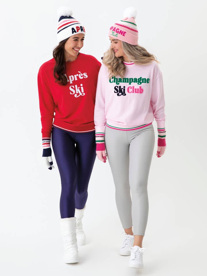 Shiraleah - Wholesale Sweatshirt - Women's - "CHAMPAGNE SKI CLUB" SWEATSHIRT, BLUSH4