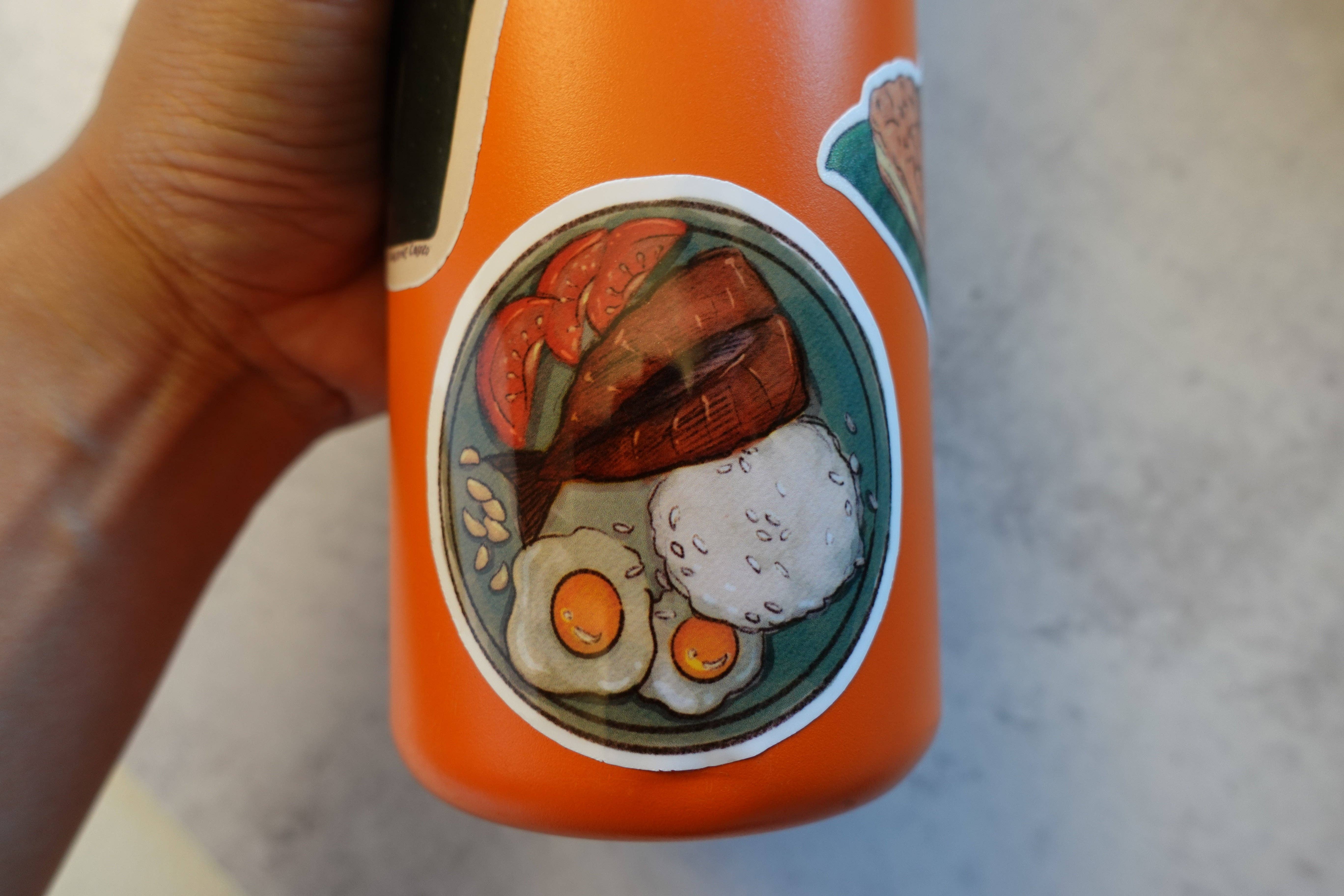 Claudine Castro Art - Wholesale Sticker - Bangus Silog / Bangsilog Cute Food Stickers, Filipino Food Art, Laminated Waterproof Vinyl Laptop Stickers6