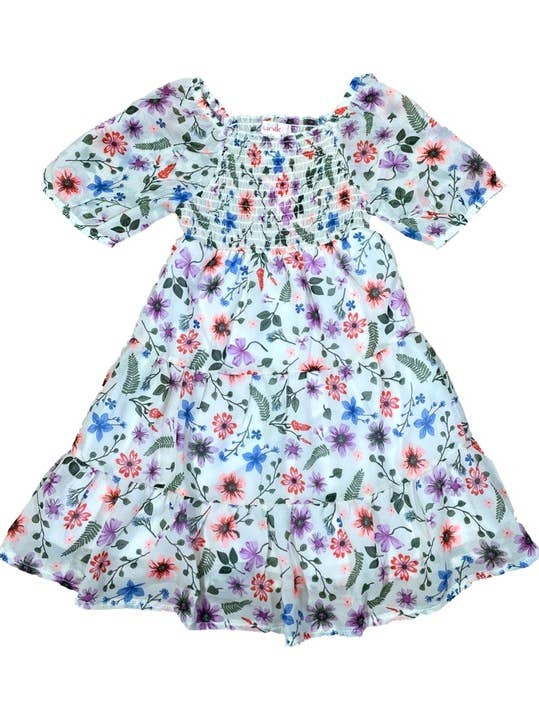 Unik - Wholesale Dress - Kids - Chiffon Multi Tier Short Sleeve Dress 5-84