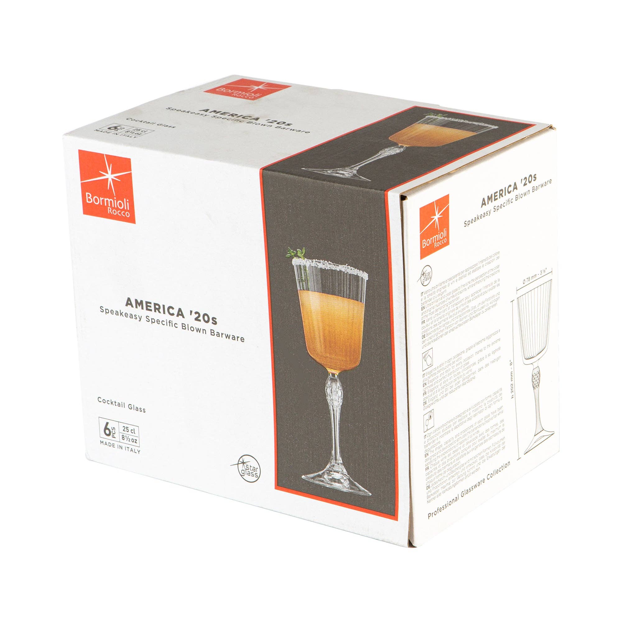 Rinkit Ltd – wholesale Cocktail/liquor glass – Bormioli Rocco America '20s Cocktail Glass - 250ml2