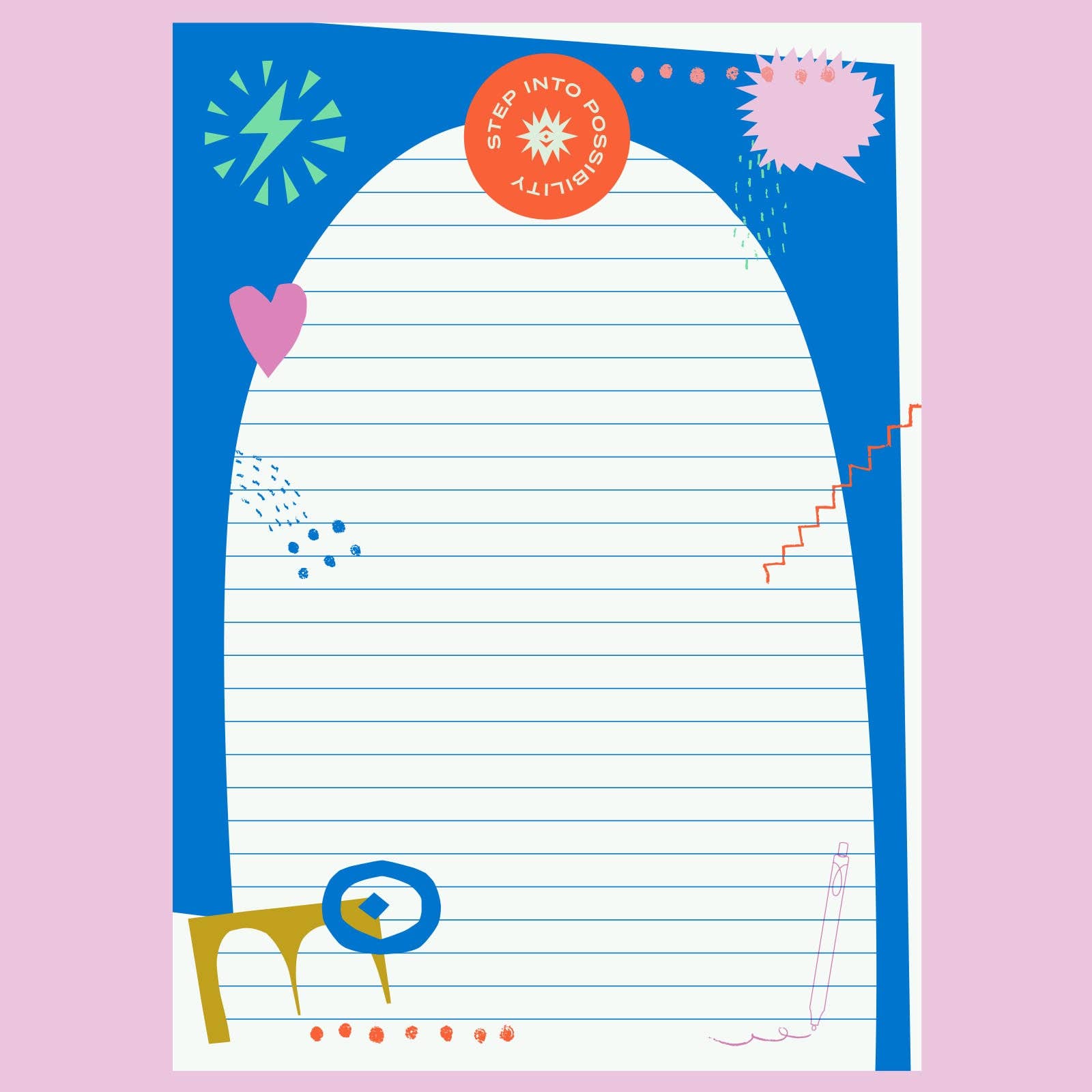 Keller Design Co. - Wholesale Notepad - Step into Possibility Notepad-Market List Notepad0
