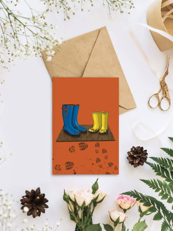 Sustainable greeting card, eco-friendly notelet, FSC for wholesale by The Yellow Windmill