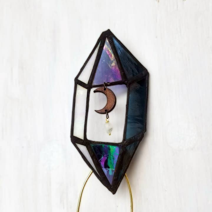 Lost & Found Design – wholesale Garden/lawn stake – Stained Glass Crystal Plant Stake - Cluster 3