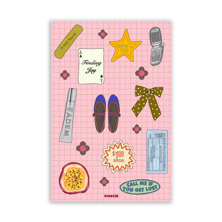 Klistermærkeark med glæde for engroshandel hos POSTIE