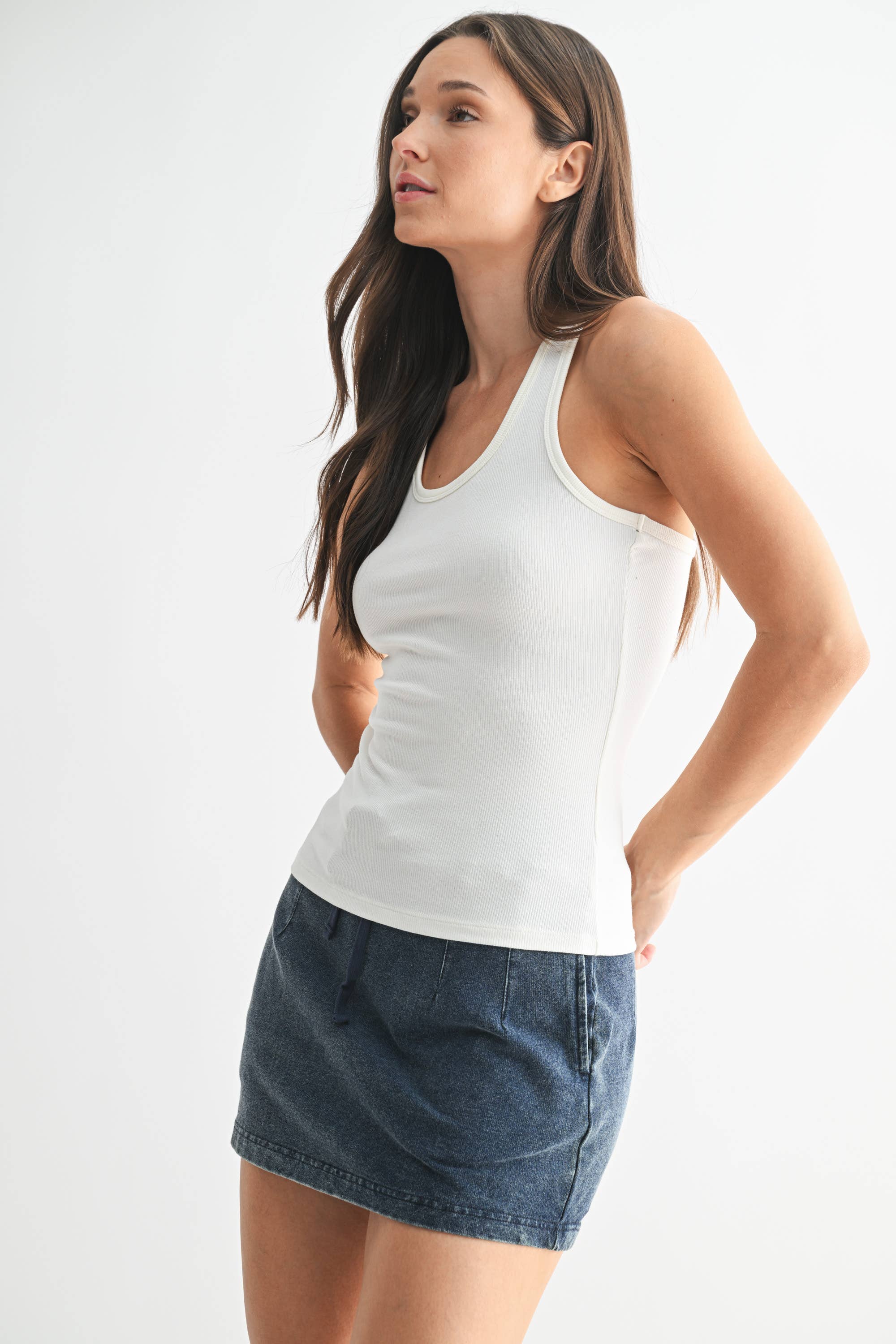 Mono B - Wholesale Tank Top - Women's - Slim Fit Scoop Neck Tank Top16