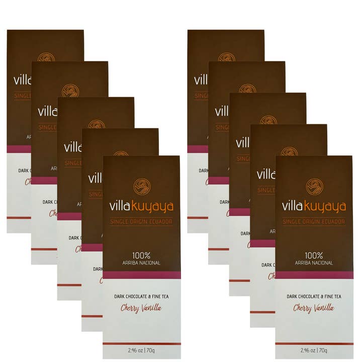 Villakuyaya Premium Dark Chocolate Cherry Vanilla 100% for wholesale by Villakuyaya Premium Dark Chocolate