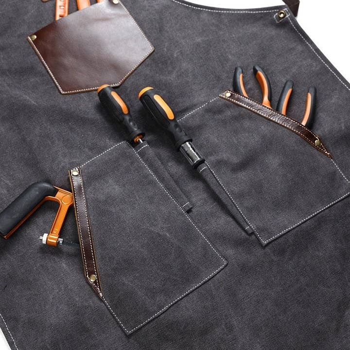 RockCow Leather Studio - Wholesale Apron - Custom Canvas Apron for Men and Women, Apron for Cooking, Woodworking, Barbeque, Gifts for Men, Gift for Him4