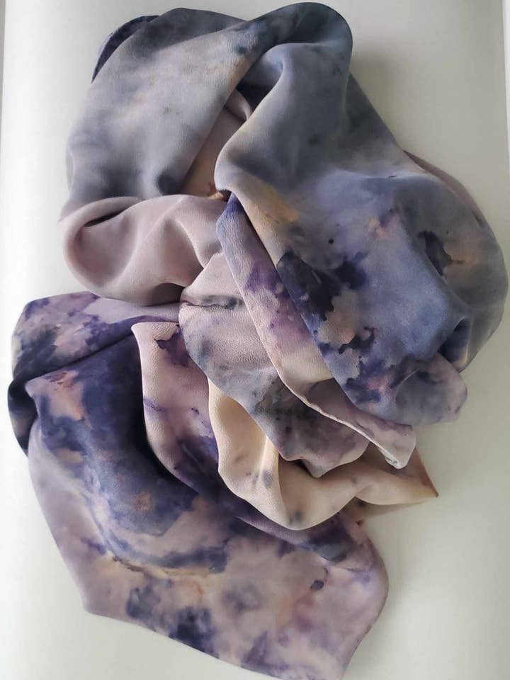 Cachecol de Crepe de Seda ANAYAD/Têxtil (longo 89") por atacado de Lu France Interiors LLC