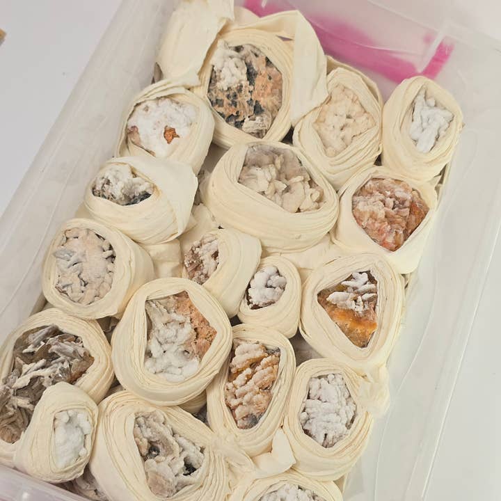 Aquamarine Daydream Wholesale - Wholesale Spiritual Stone/Crystal - 20pc Barite & Calcite ~ Bulk Mineral Specimens ~ Crystals1