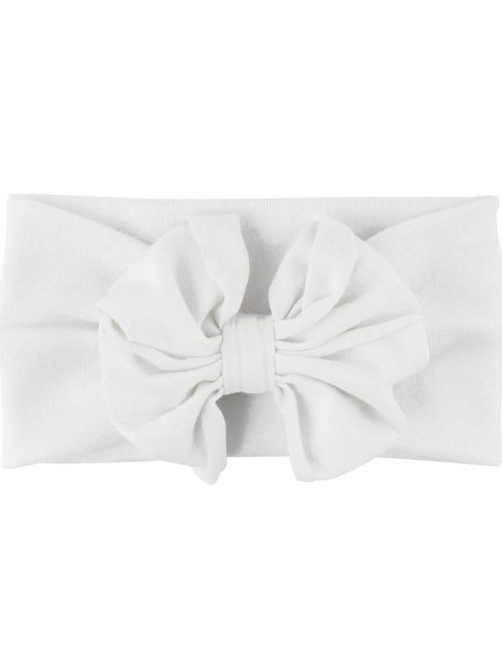 Flickor Vit Stor Ros Hårband för wholesale av RuffleButts + RuggedButts