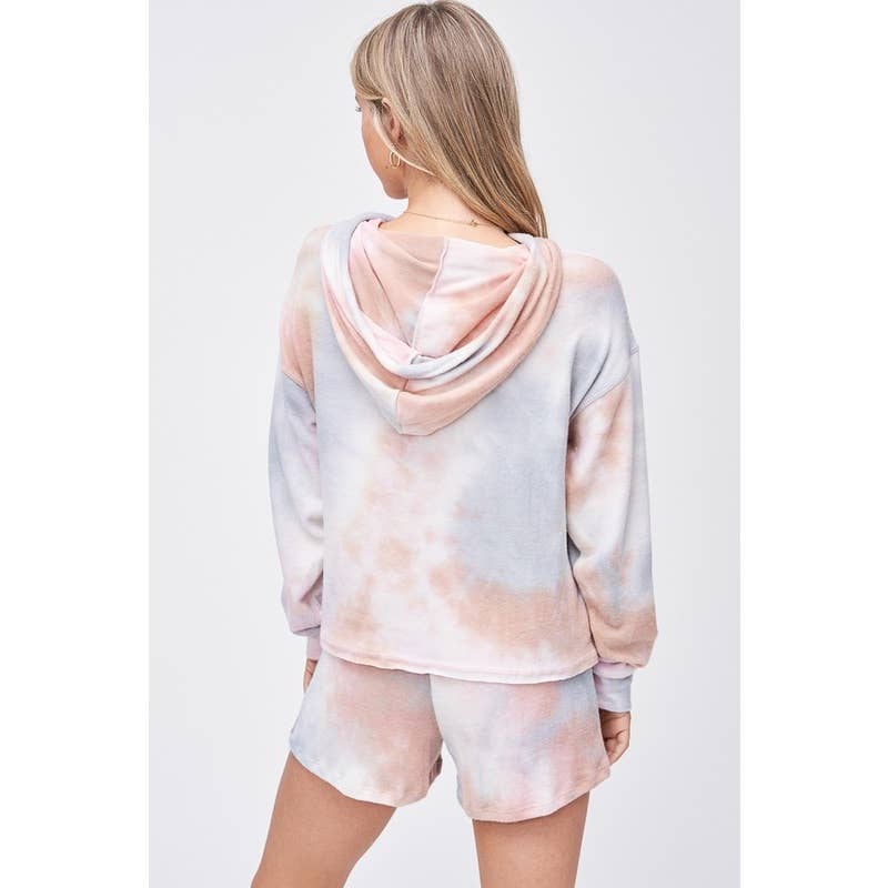 Phil Love - Wholesale Lounge Set - Women's - Tie dye hoodie pajamas lounge wear set12