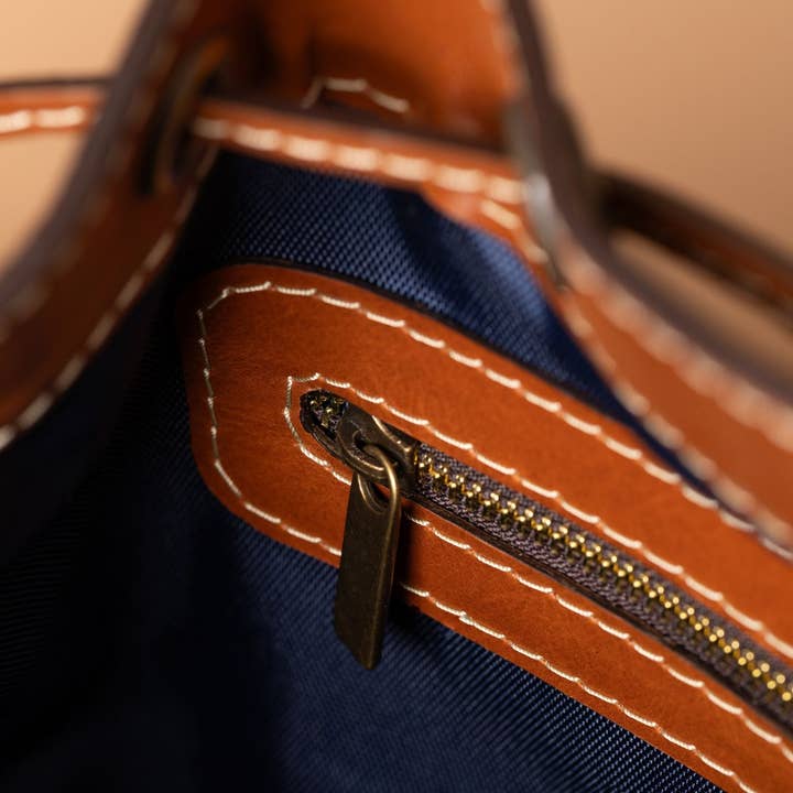 Alejandra Collective - Wholesale Crossbody Bag - Women's - Amalfi Bucket Crossbody Bag Navy Blue3