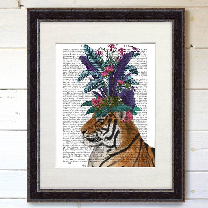 Hot House Tiger 2 Tropical Book Print / Art Print / Wall Art for wholesale by FabFunky Ltd