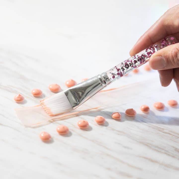 Glitter Vegan-Bristle Mask Brush for wholesale by Sonage Skincare