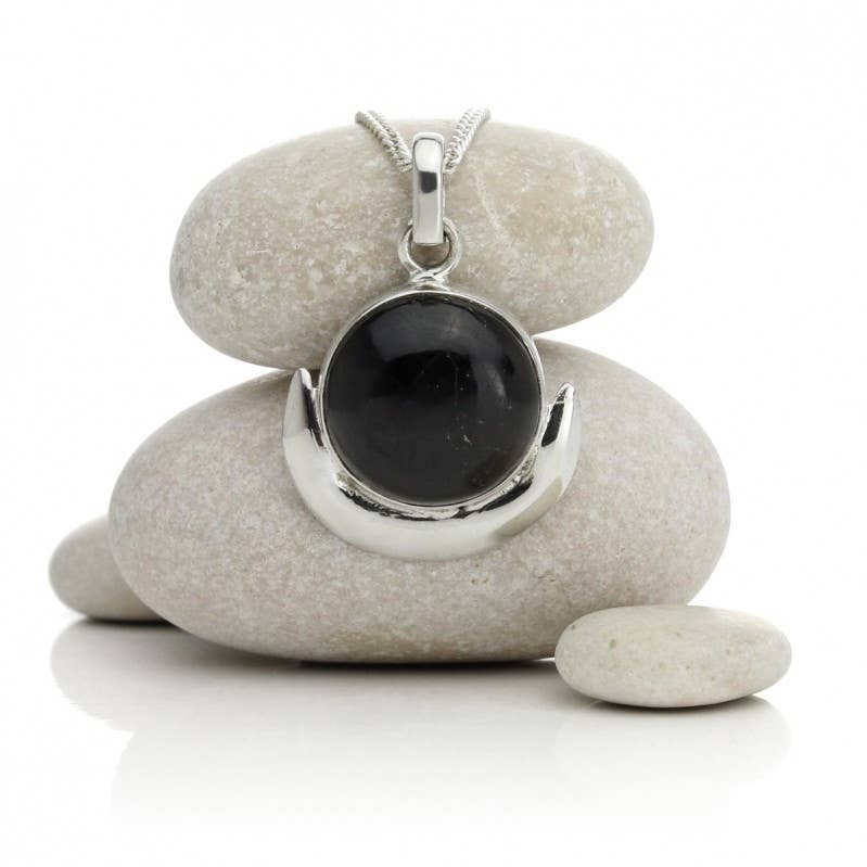 UniArt - Wholesale Pendant/Charm Necklace - Chandra Pendant, Gems and Silver 9253