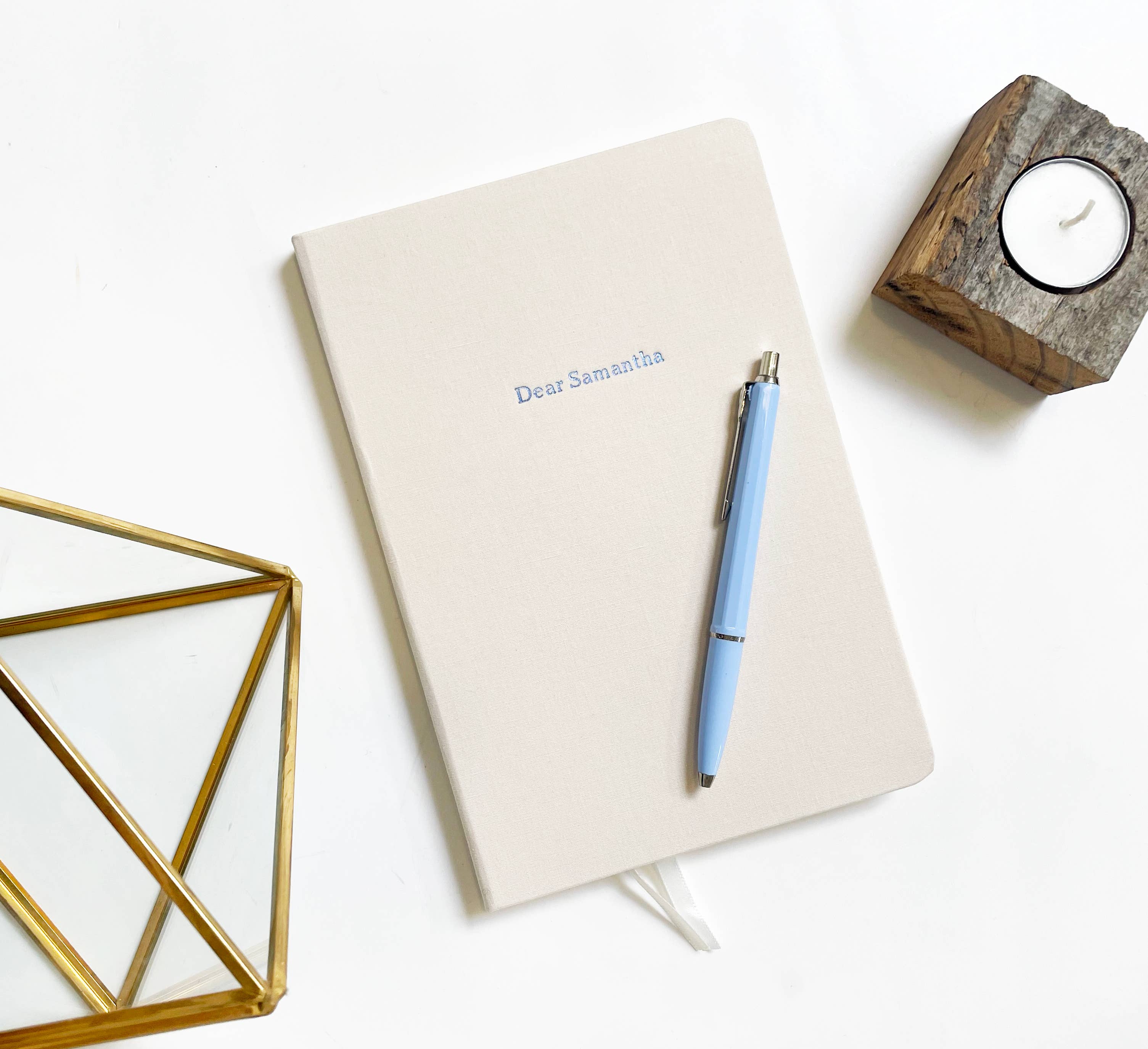 Studio Portmanteau - Wholesale Notebook - Custom Text Foil Embossed Linen Notebook | Neutral Tones9