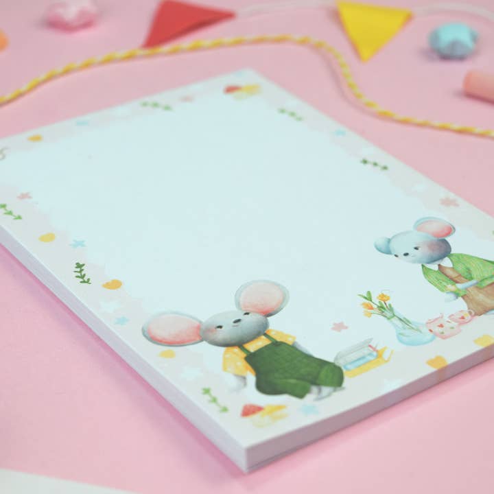 Bloco de notas ilustrado Mouse Cottage por atacado de aPenas Illustrator