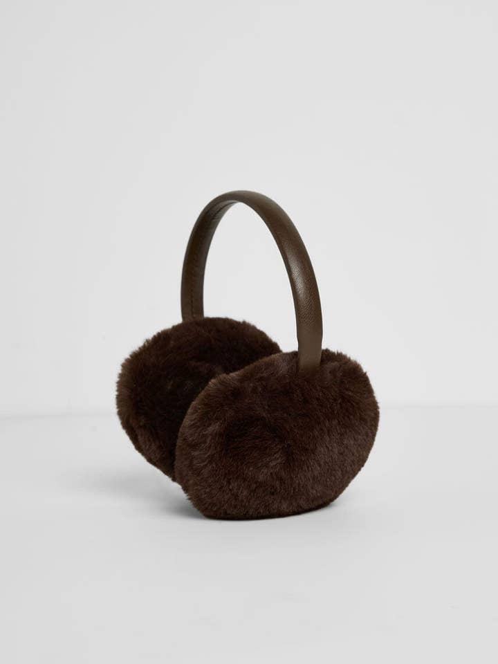 Mad Hatter Faux-Fur Earmuff - Chocolate for wholesale by Alice & Wonder