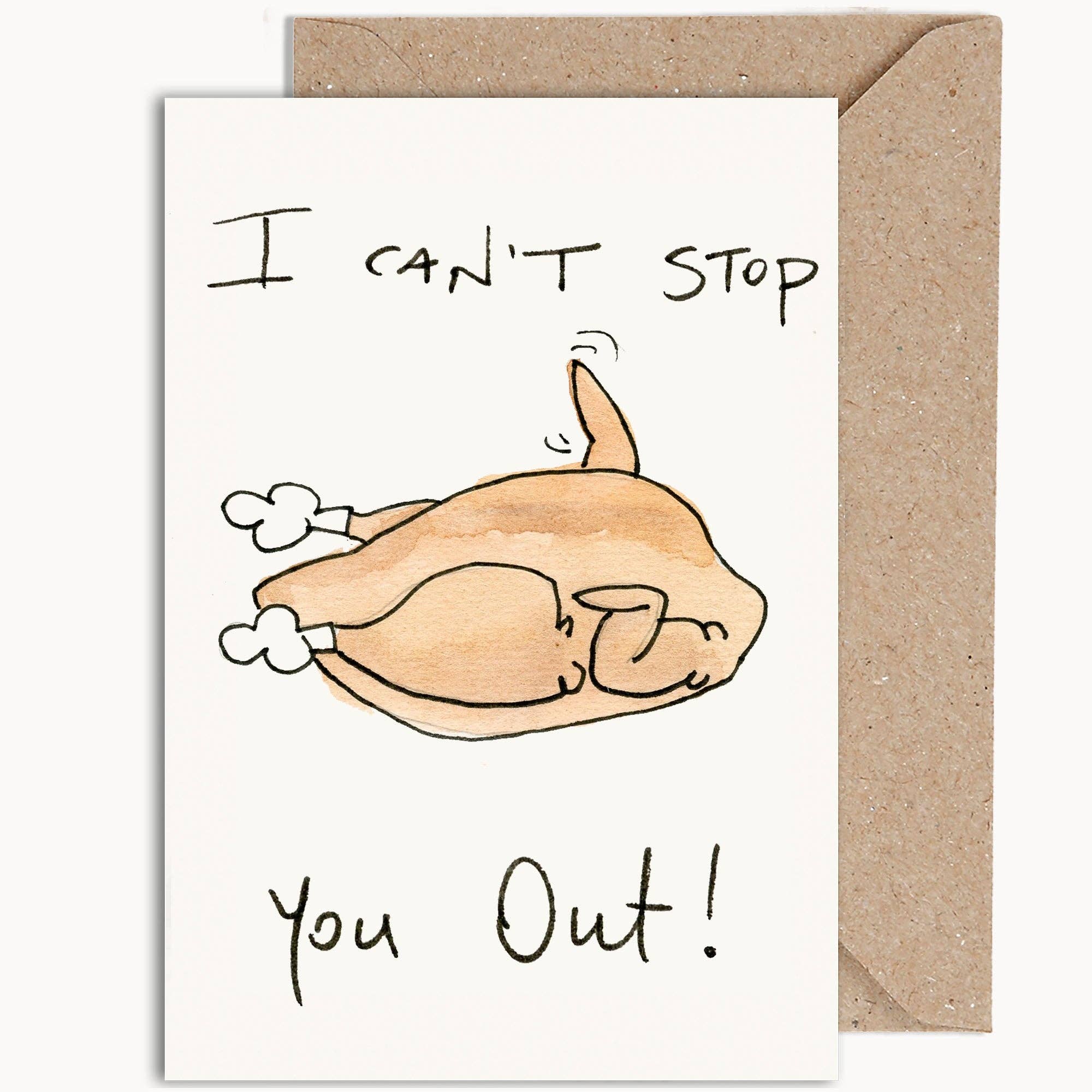 WeirdWatercolours - Wholesale Everyday Greeting Card - I Can't Stop Chicken You Out0