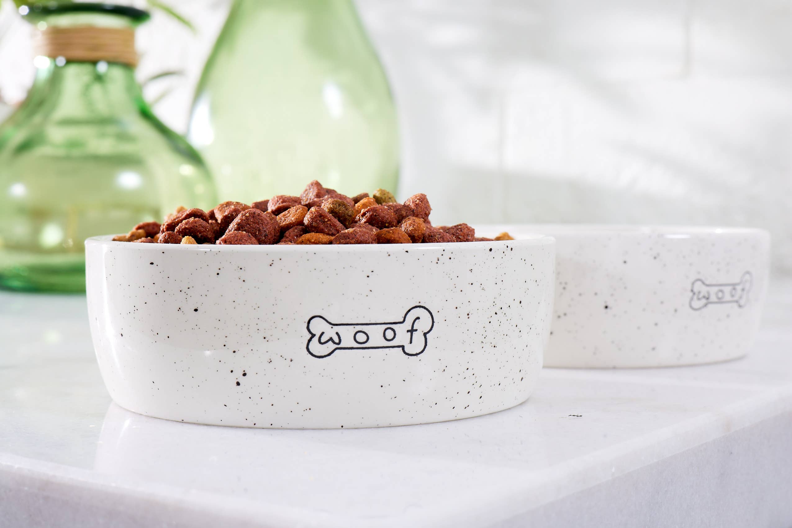 Pearhead - Wholesale Pet Bowl - Cat/Dog - Woof Ceramic Dog Bowl, Water or Food Pet Dish, Medium4