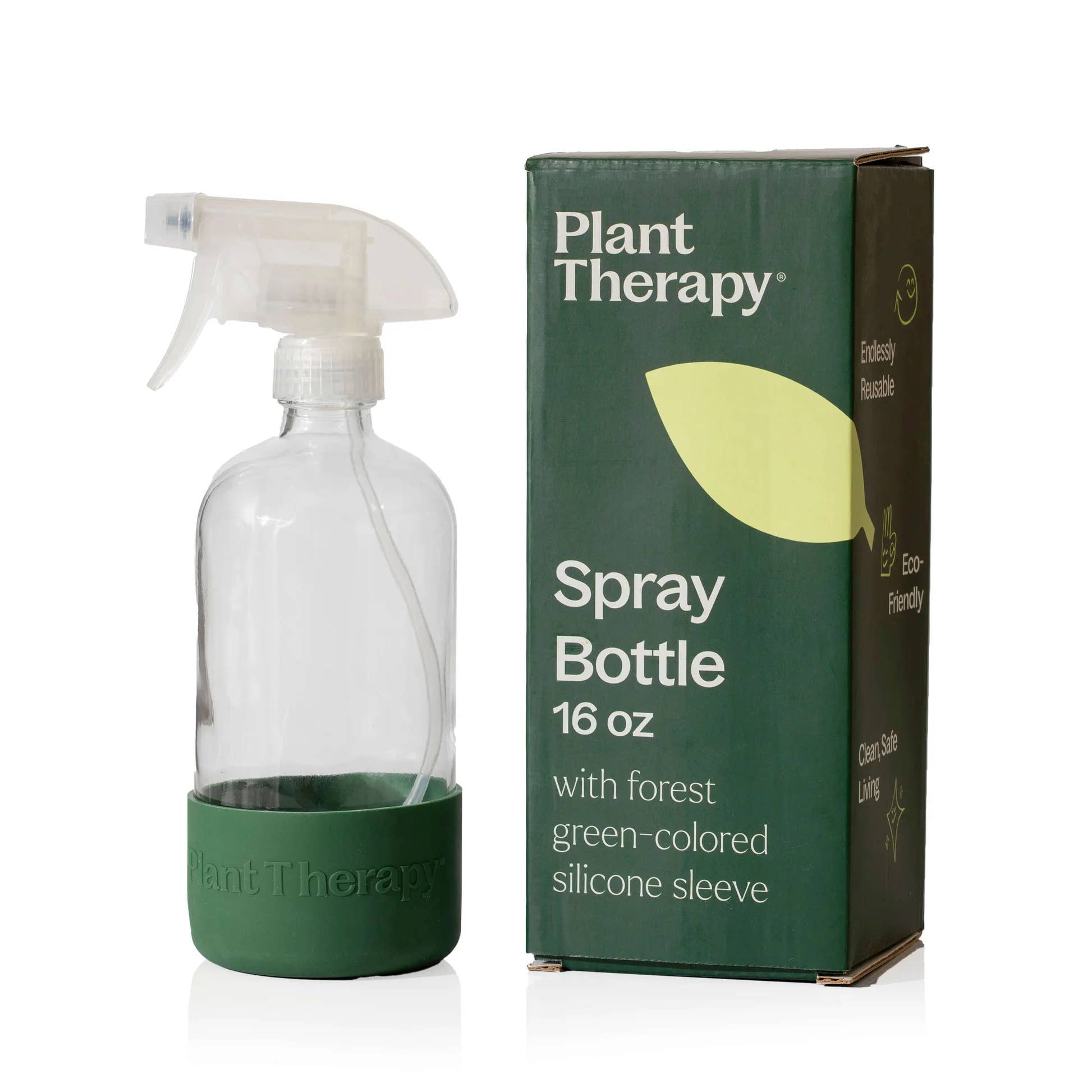 Plant Therapy - Wholesale Spray bottle - Glass Spray Bottle with Forest Green Sleeve