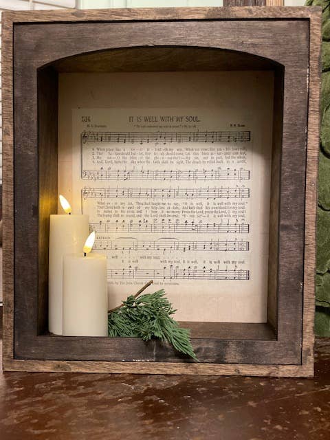 LAND OF COTTON - Wholesale Sign - It is well with my soul Shadow Box  1