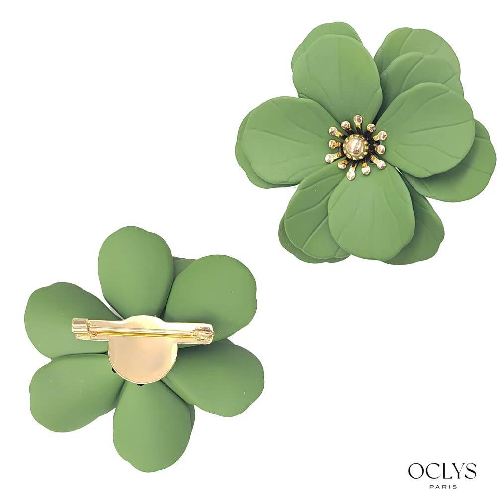 Oclys - Wholesale Brooch - PUU flower brooch and stainless steel Ginette2