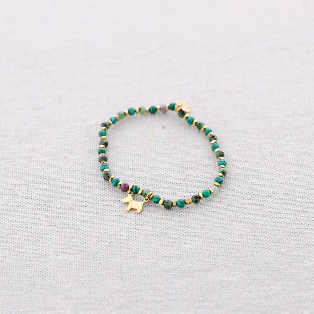 Sonata - Wholesale Beaded Bracelet - Elastic Steel Beaded Dog Pendant Bracelet4