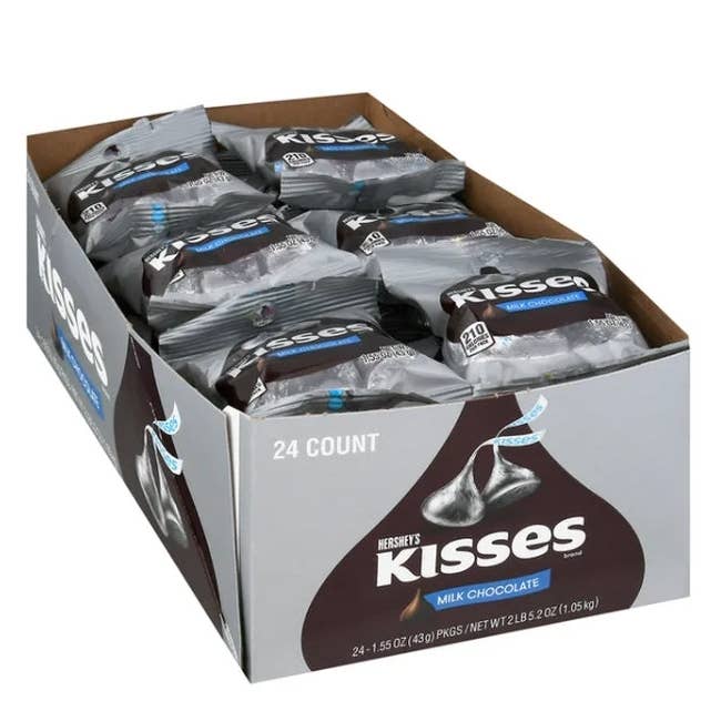 HERSHEY'S Kisses Milk Chocolate 24 count 1.55oz for wholesale by Go Direct Foods