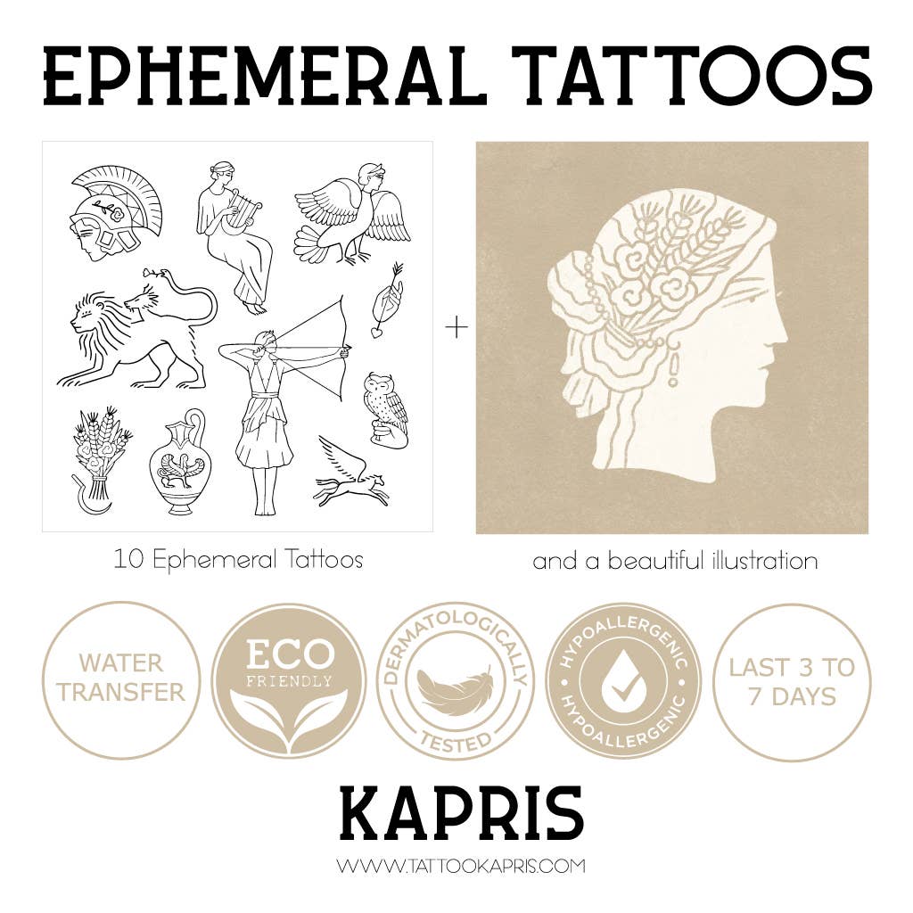 Kapris - Wholesale Temporary Tattoo - Mythologies - Tatouages Temporaires3